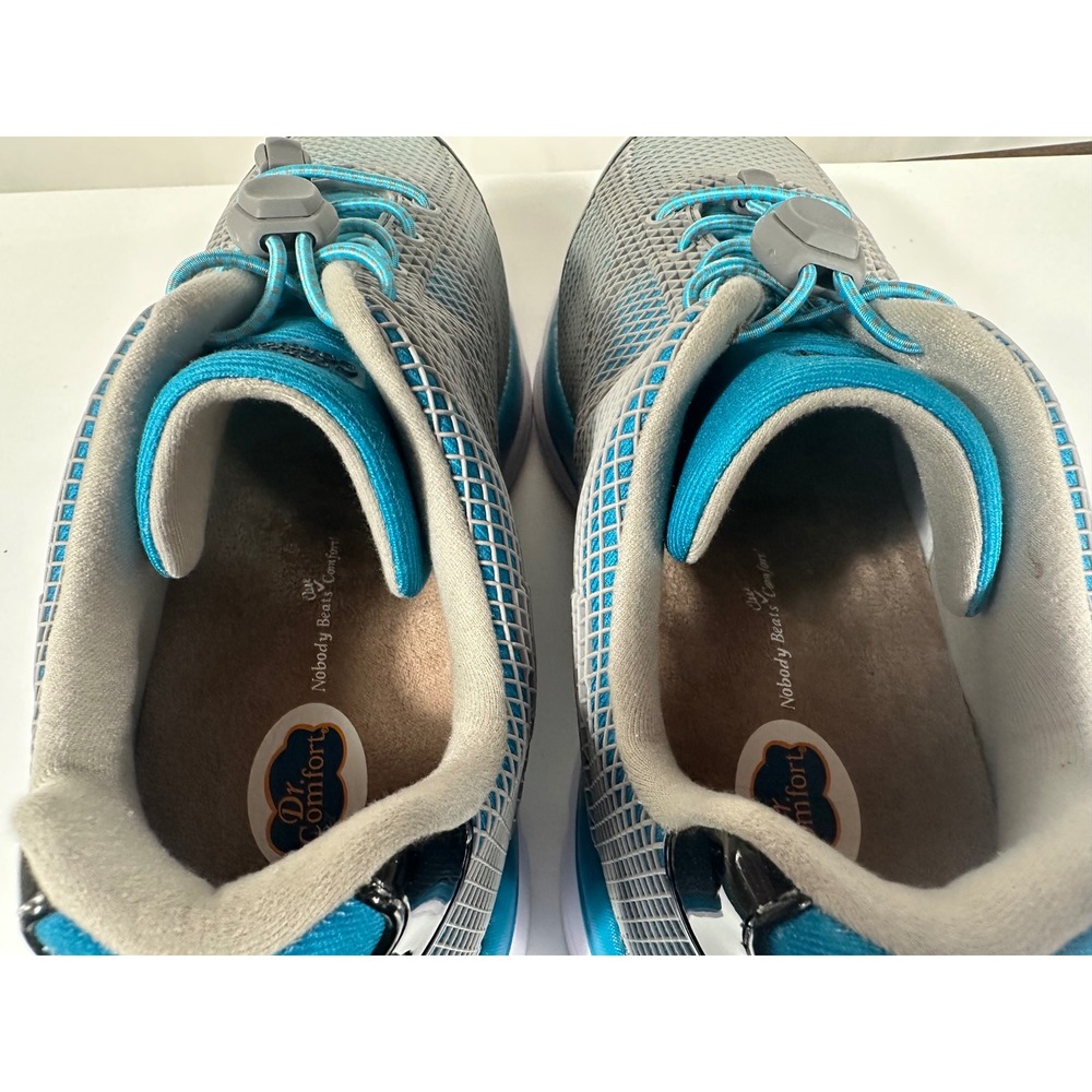 Dr Comfort Katy Women's Athletic Shoes Gray Blue Lace Up Size 9 XWide - Picture 4 of 7